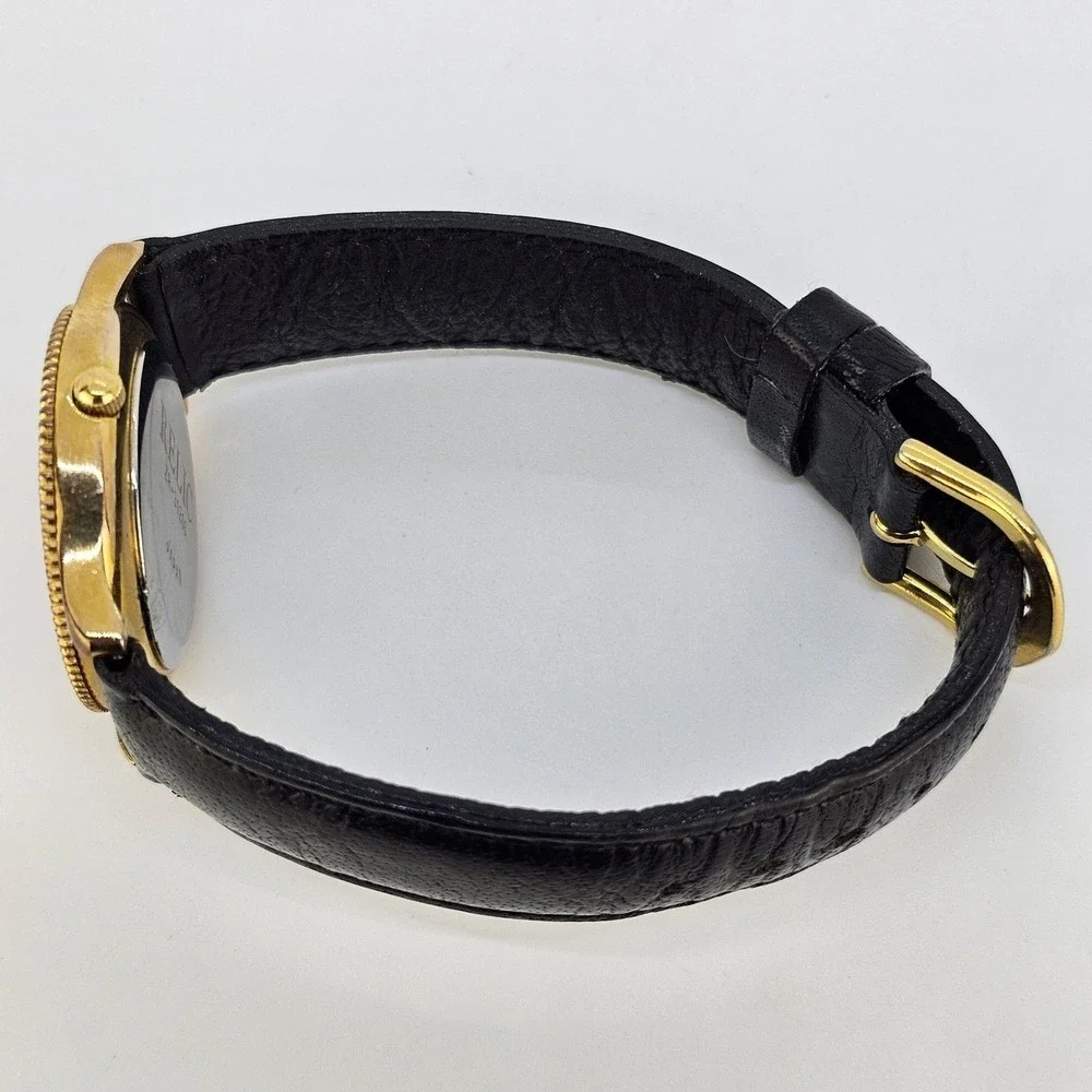Relic Women Watch 32MM White Black Dial Black Leather Bands Up to 7